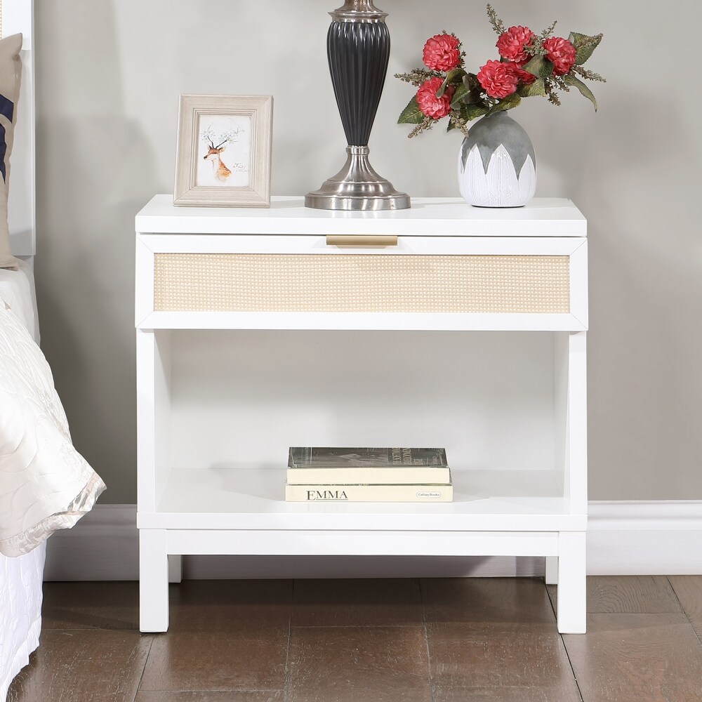 Brighten Cane 1 drawer Nightstand by Greyson Living