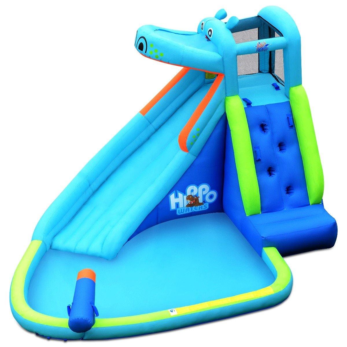 Inflatable Water Slide, Hippo Themed Bounce House