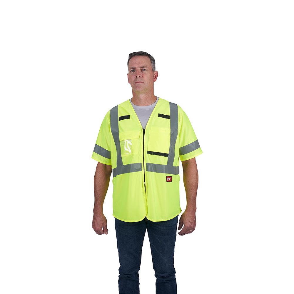 Milwaukee High Vis Safety Vest Yellow Class 2 Mesh Breakaway AR/FR Cat 1  L/XL