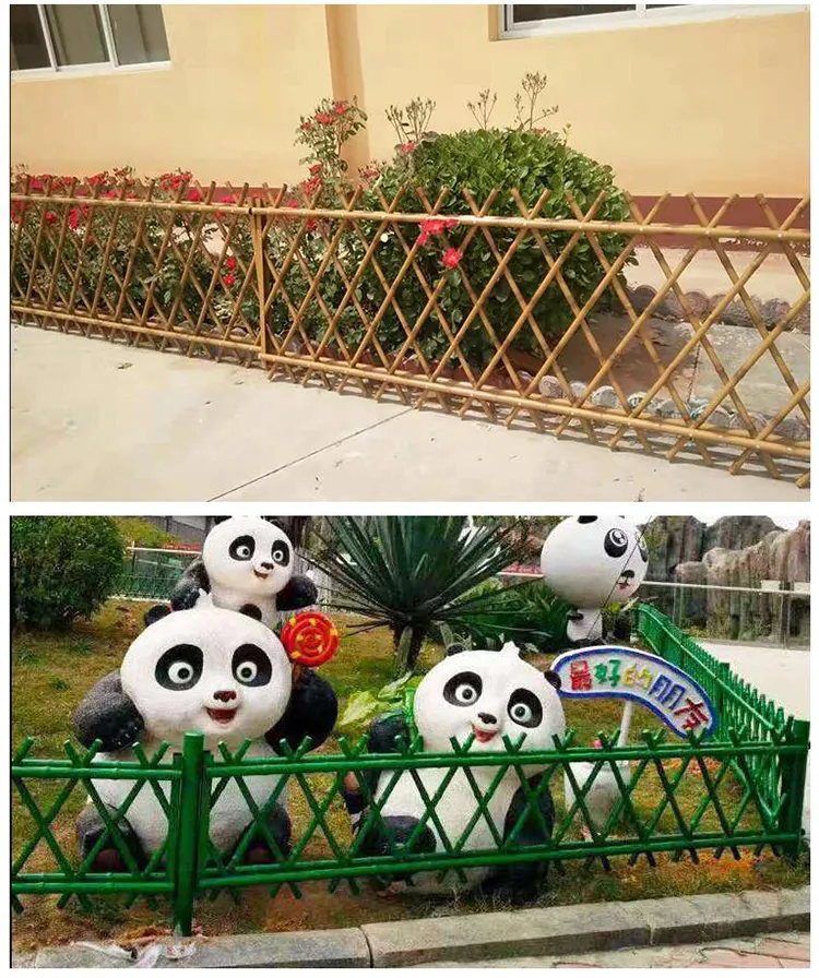 Eco friendly Handcrafted Retractable Natural  Color Split Bamboo Lattice Trellis/