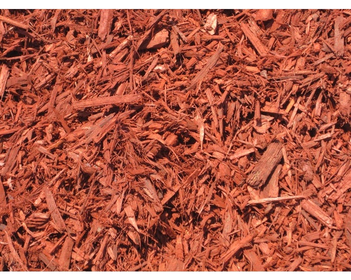 Red Colored Mulch， 2 Cubic Feet