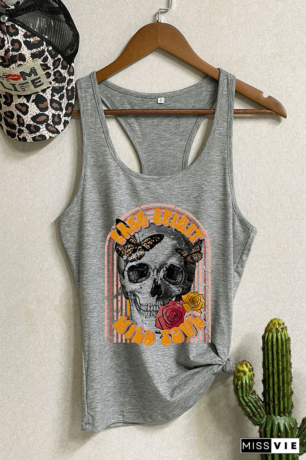 Skull Print Summer Graphic Tank Top Wholesale