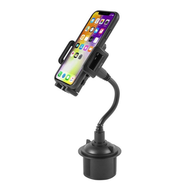 Insten Car Cup Cell Phone Holder amp Universal Mount With Long Arm Compatible With Iphone 13 pro max mini 12 11  Galaxy Android Black