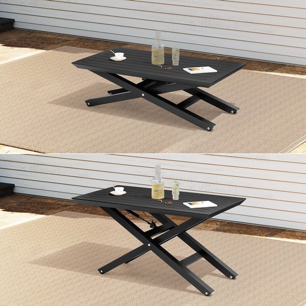 Height Adjustable Dining Table Multifunction Coffee Tea End Table - 14.6