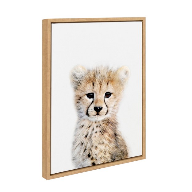 X 24 quot Sylvie Cheetah Framed Canvas By Amy Peterson Natural Kate amp Laurel All Things Decor