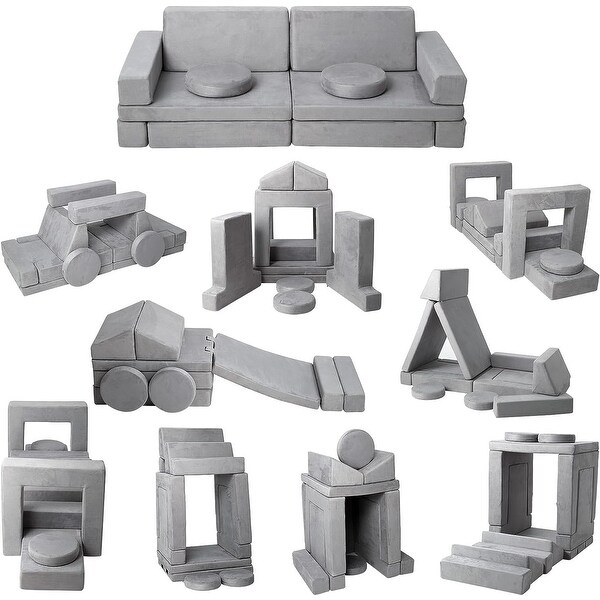 Modular Kids Couch for Toddler Playroom，Bedroom Imaginative Furniture，Kids Sofa