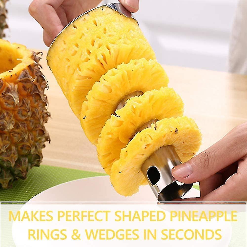 Pineapple Corer And Slicer Tool， 430 Stainless Steel Pineapple Cutter