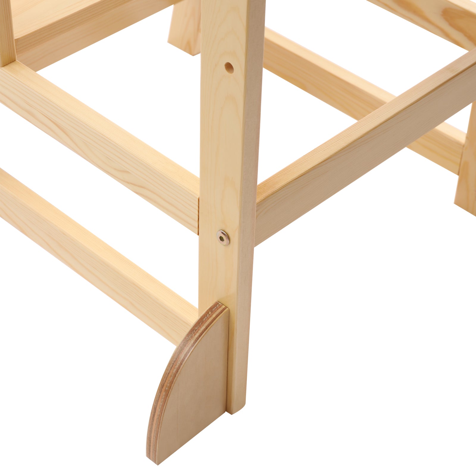 Flkoendmall Kitchen Step Stool with Safety Rails Natural