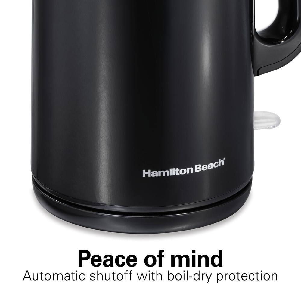 Hamilton Beach 7-Cup Black Cordless Electric Keel with Cool-Touch Sides 41032