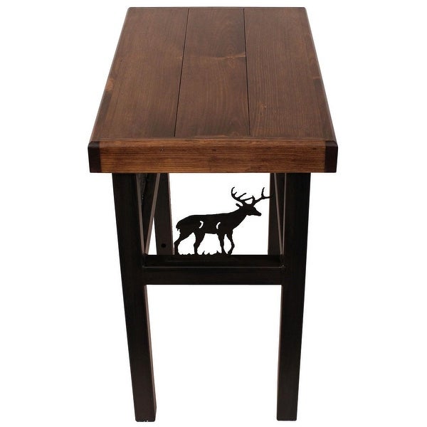 Rustic Iron Scene End Table