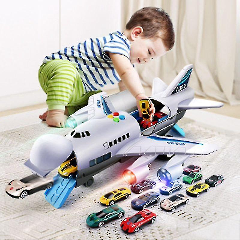 Toy Aircraft Music Story Simulation Track Inertia Children's Toy Aircraft Large Size Passenger Plane Kids Airliner Toy Car