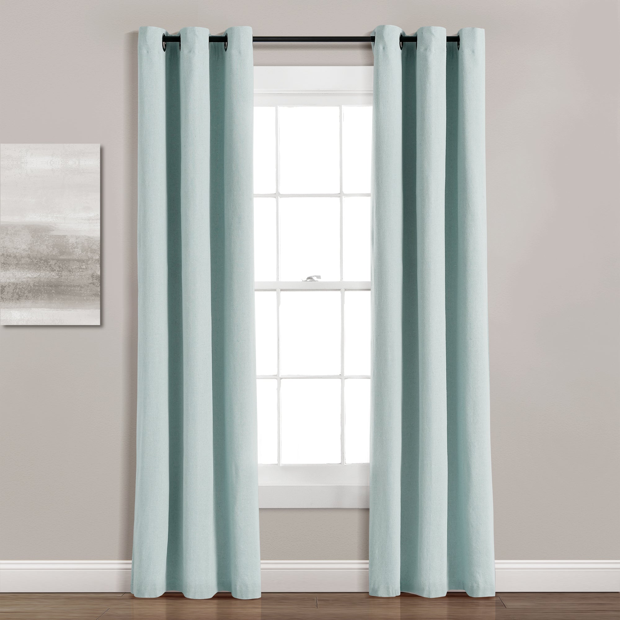 Insulated Grommet Blackout Faux Linen Window Curtain Panel