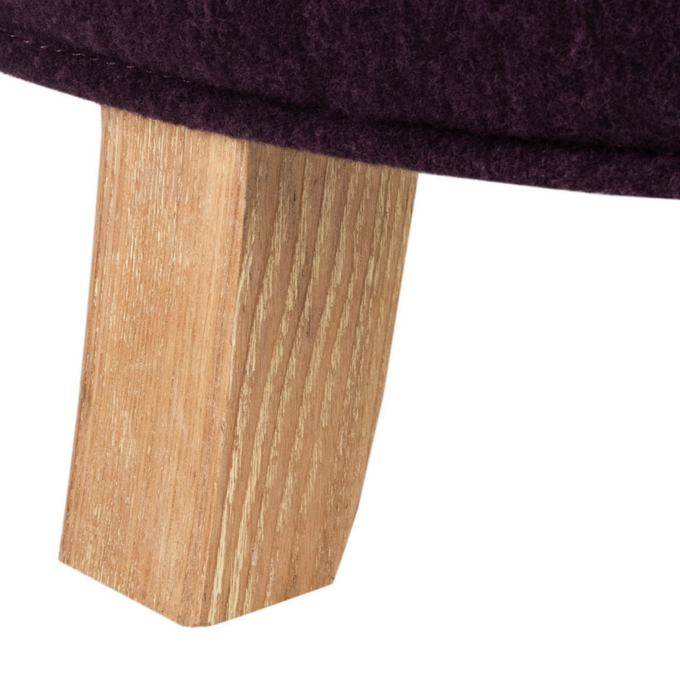 Emma Tufted Storage Ottoman  Plum/Pickled Oak   Contemporary   Footstools And Ottomans   by Rustic Home Furniture Deco  Houzz