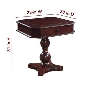 Hathaway Mahogany Fortress Chess Checkers  Backgammon Pedestal Game Table  Chairs Set BG2995