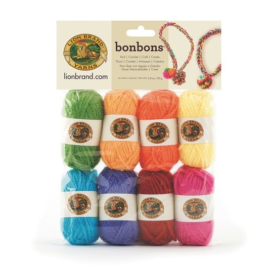 Lion Brand Yarn Bonbons Mini Acrylic Yarn Pack   C...