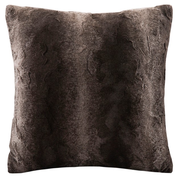 Oversize Marselle Faux Fur Square Throw Pillow Madison Park