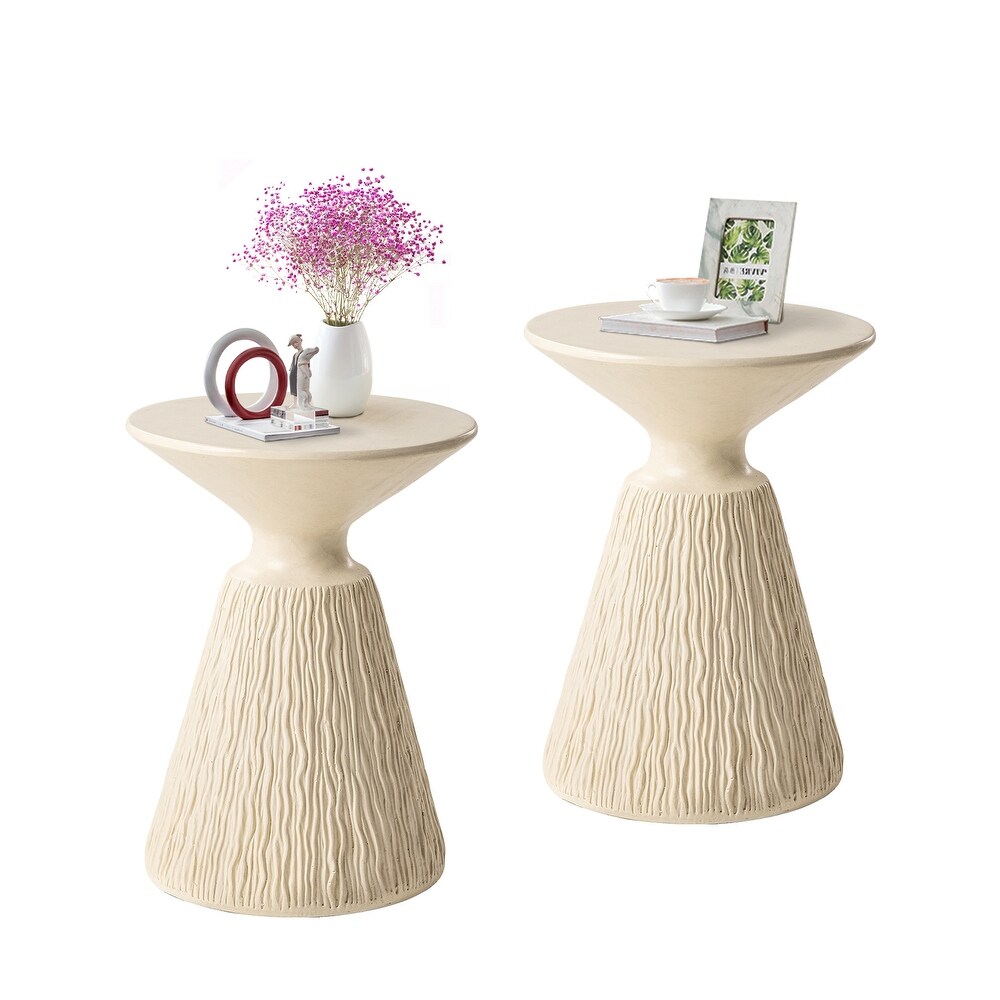 COSIEST Outdoor Patio Pedestal End Table  Plant Stand