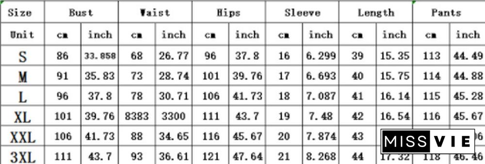 Summer Hot Plus Size Solid Short Sleeve O Neck Crop Tops Wide Leg Pants Women Casual Two Piece Set