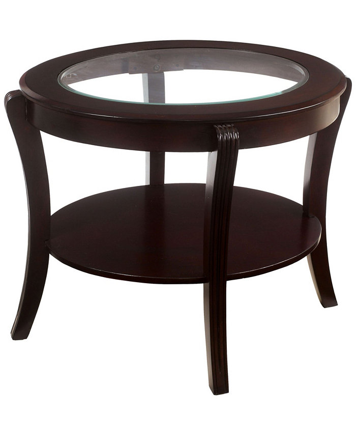 Furniture of America Stemplez Espresso End Table