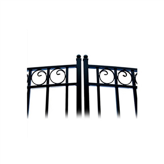 ALEKO DG14PARD AP Steel Dual Swing Driveway Gate  ...