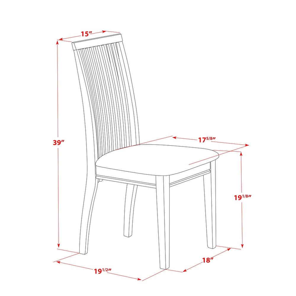 East West Furniture Modern Dining Table Set  A Wooden Table and Linen Fabric Dining Room Chairs  Linen White (Pieces Options)