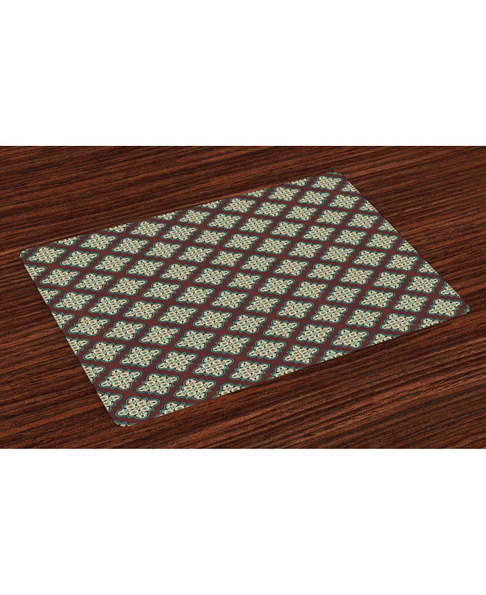 Ambesonne Quatrefoil Place Mats Set of 4