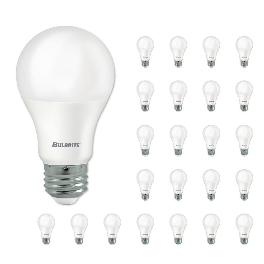 Bulbrite 60 - Watt Equivalent A19 Medium Screw LED Light Bulb Soft White Light 3000K 24 - Pack 861696