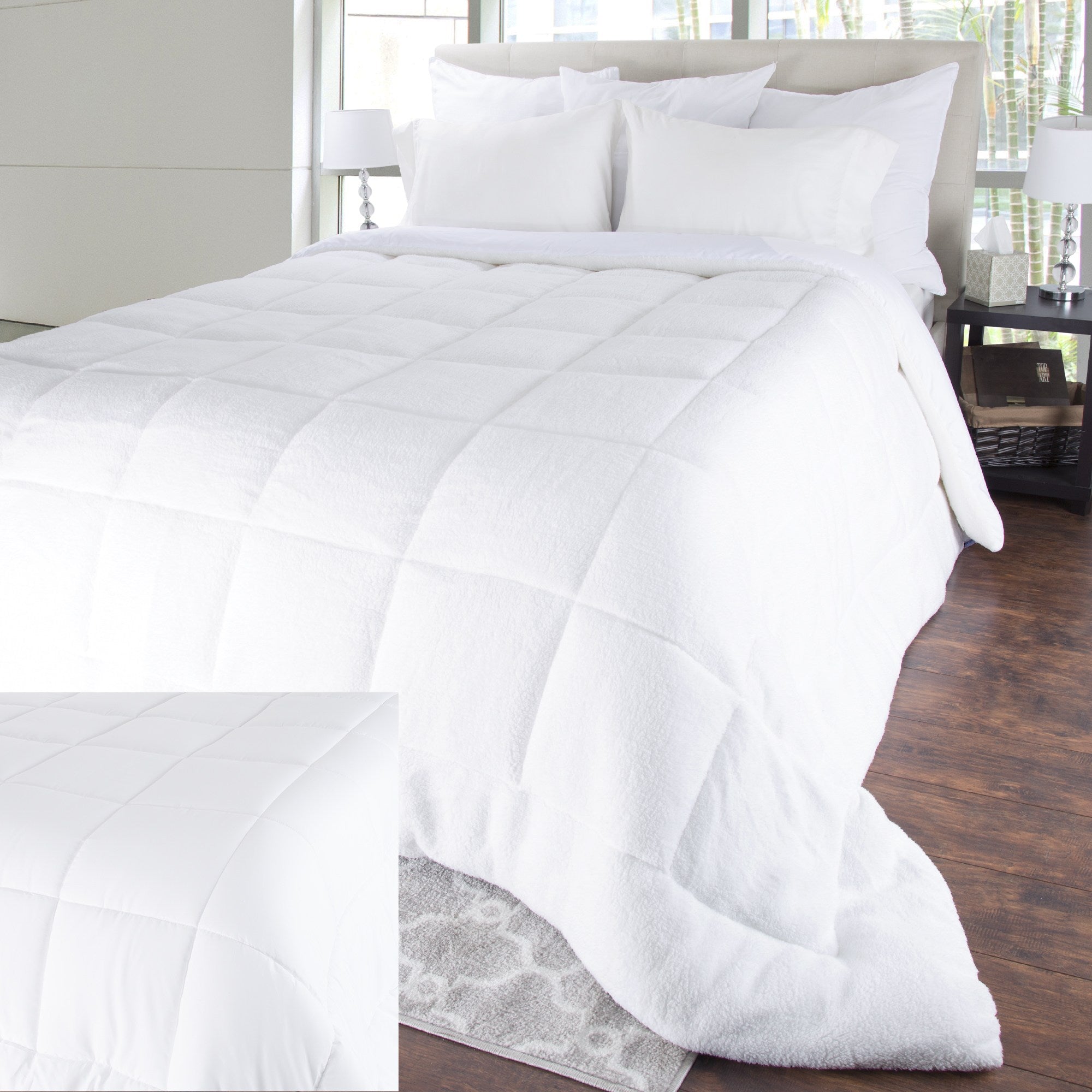 Windsor Home  Oversized Sherpa Reversible Down Alternative Comforter