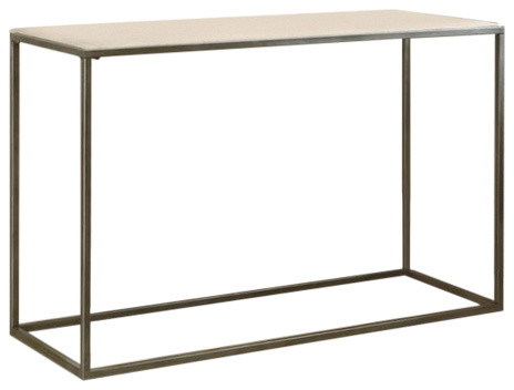 Hammary Modern Basics Sofa Table With Textured Bronze Base   Transitional   Console Tables   by ShopLadder  Houzz