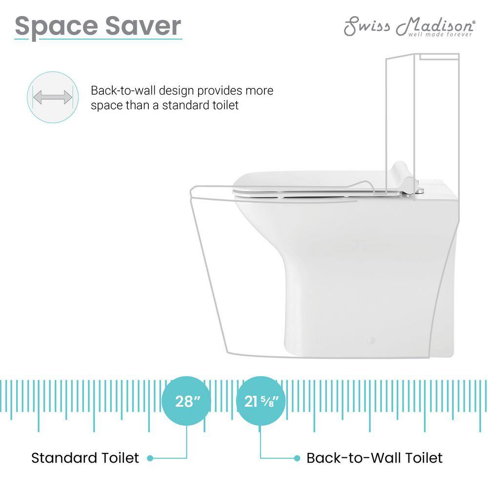 Swiss Madison Carre Back-To-Wall Square Toilet Bowl SM-WT530