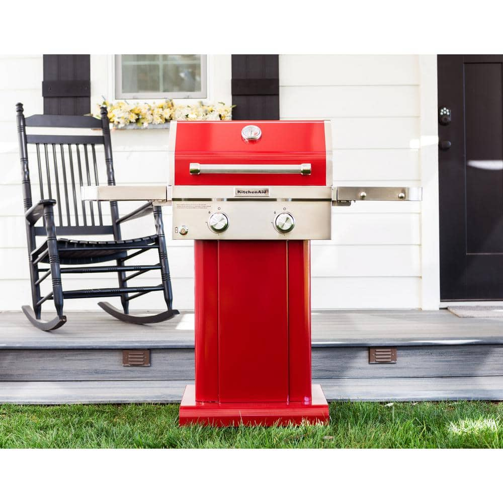 KitchenAid 2-Burner Propane Gas Grill in all Red 720-0891CA