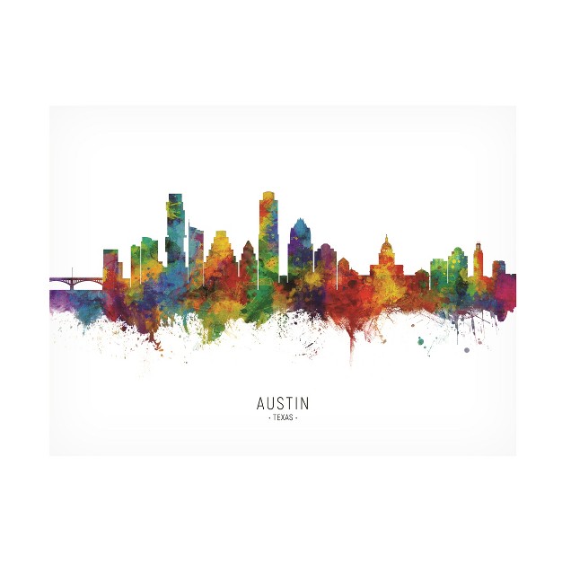 Trademark Fine Art Michael Tompsett x27 austin Texas Skyline Named x27 Canvas Art