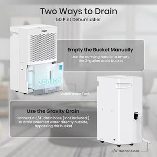 Tosot 50-Pint Capacity 4500 sq.ft. Energy Star Dehumidifier for Home Basement Bedroom or Bathroom 50 Pint