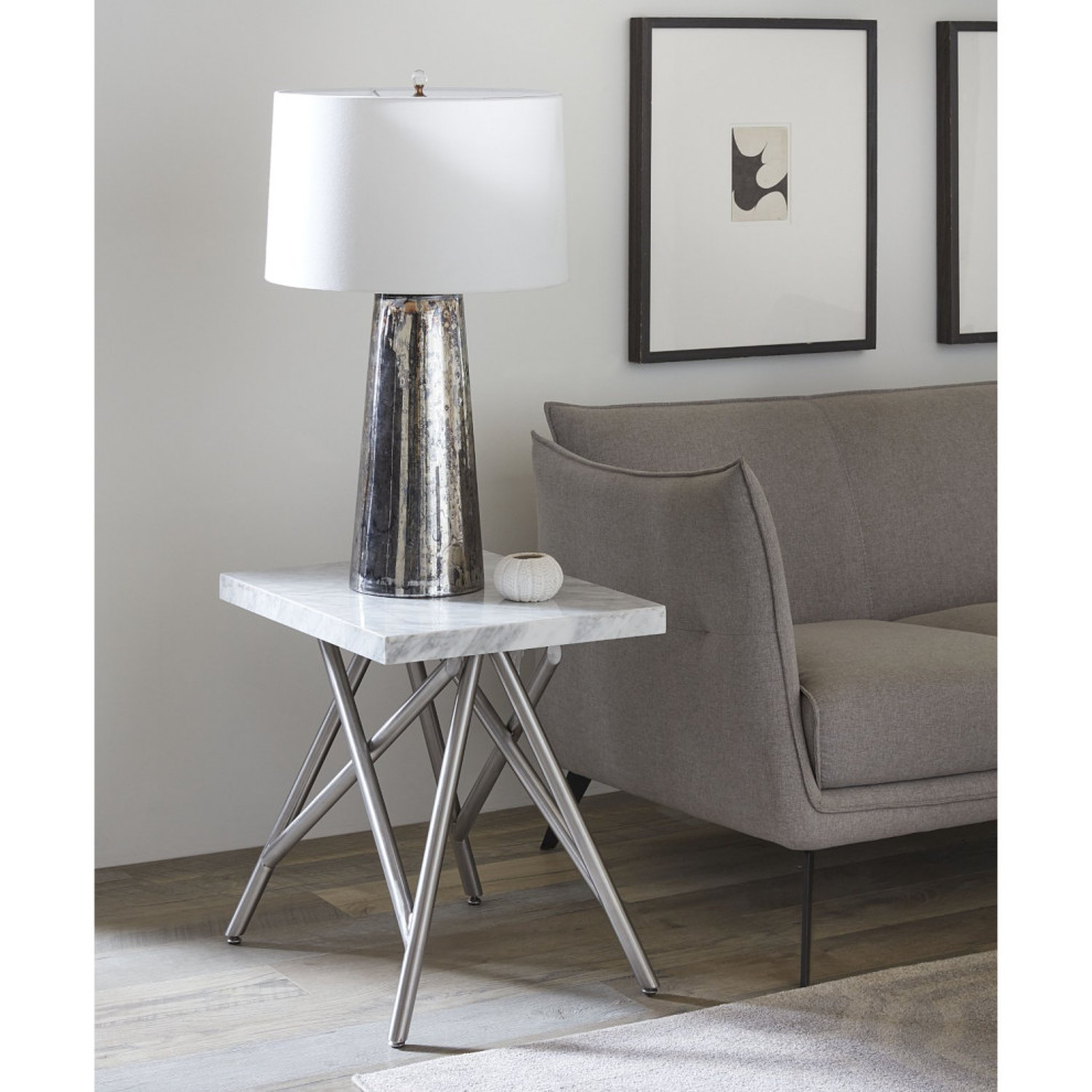 Modus Coral End Table in Marble   Midcentury   Side Tables And End Tables   by AMOC  Houzz