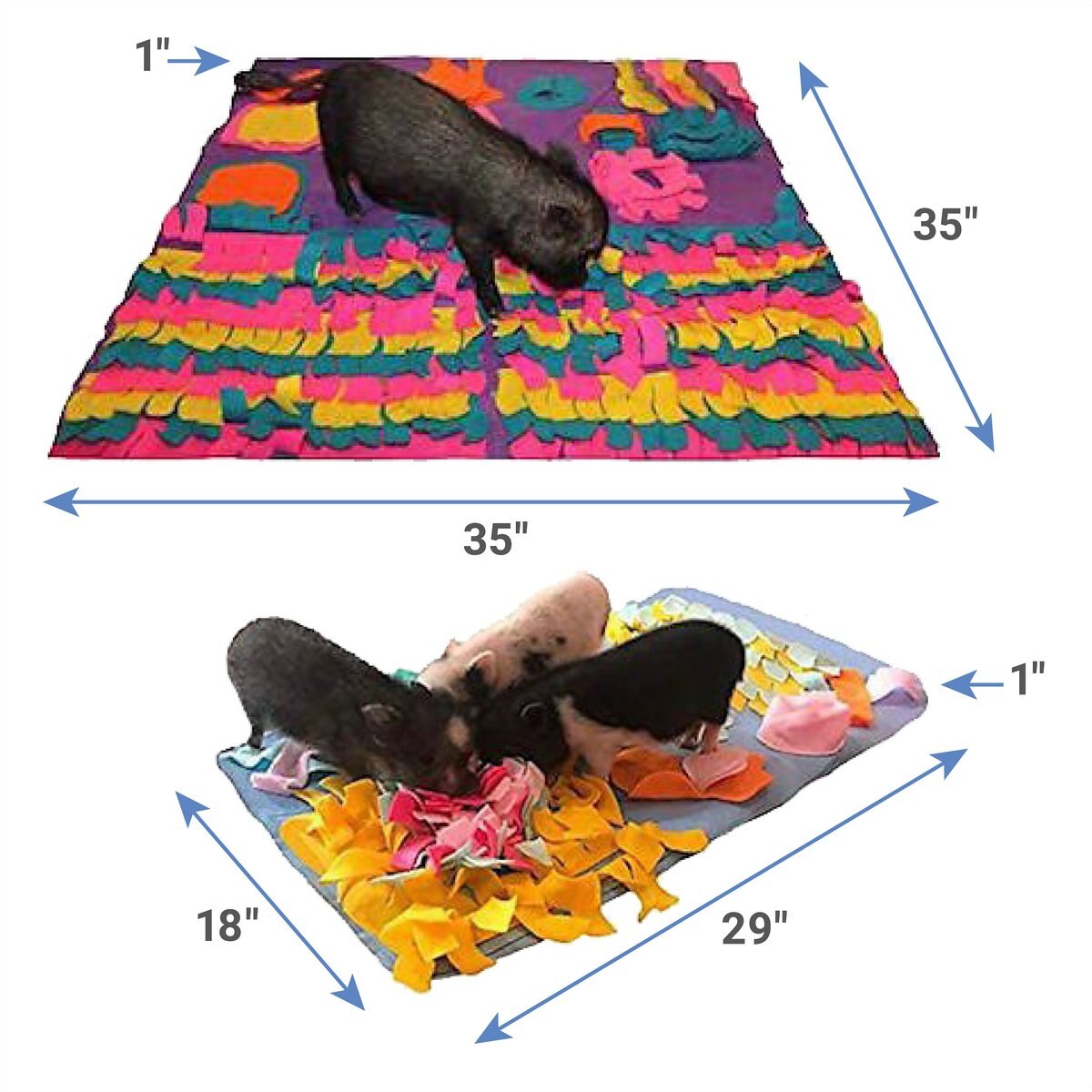 Piggy Poo and Crew Pig Rooting Snuffle Mat Combo Pack