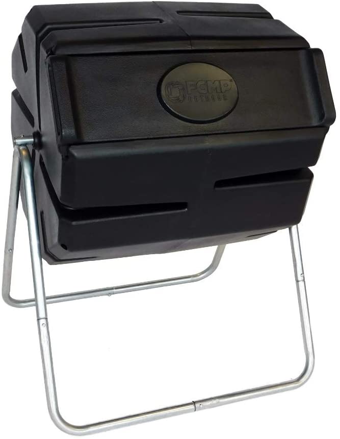 FCMP Outdoor Roto Tumbling Composter, Black