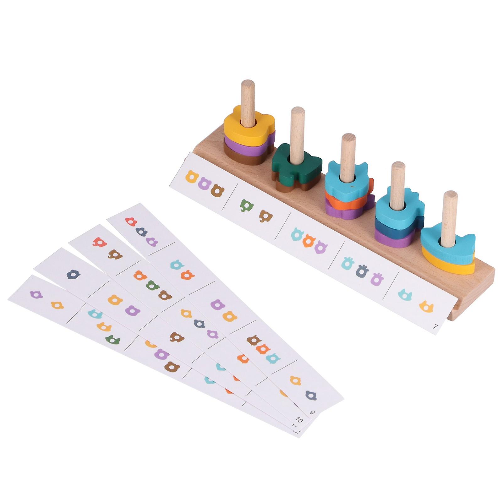 Children Geometric Shape Matching Toys Wooden Early Educational Logical Thinking Training Stacking Games Toys For Child