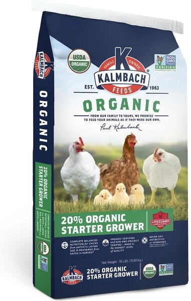 Kalmbach Feeds Organic 20% Starter Grower Poultry Feed， 35-lb bag