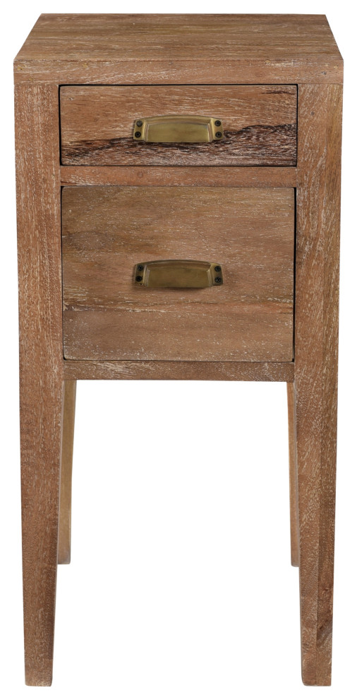 Cowdell 2 Drawer End Table   Transitional   Side Tables And End Tables   by Blackhouse  Houzz