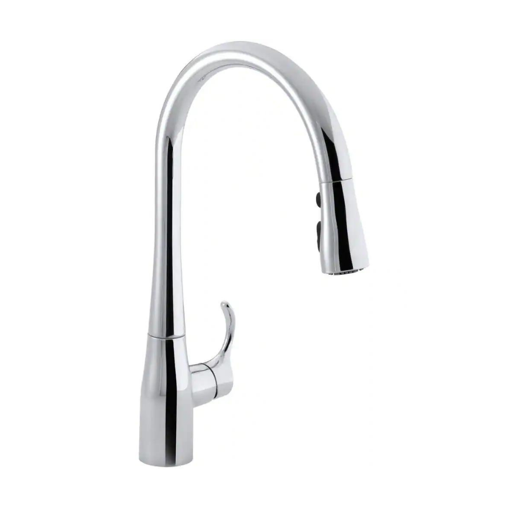 Kohler Simplice Single-Handle Pull-Down Sprayer Kitchen Faucet with DockNetik and Sweep Spray， Polished Chrome