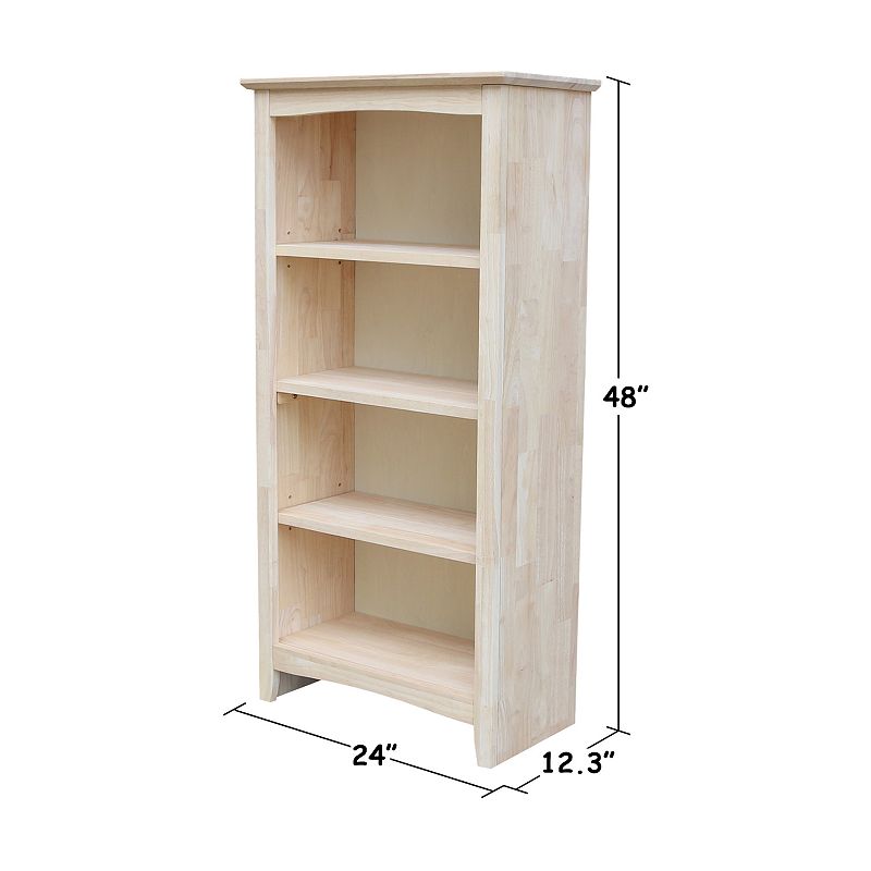 International Concepts Shaker 4-Shelf Bookcase