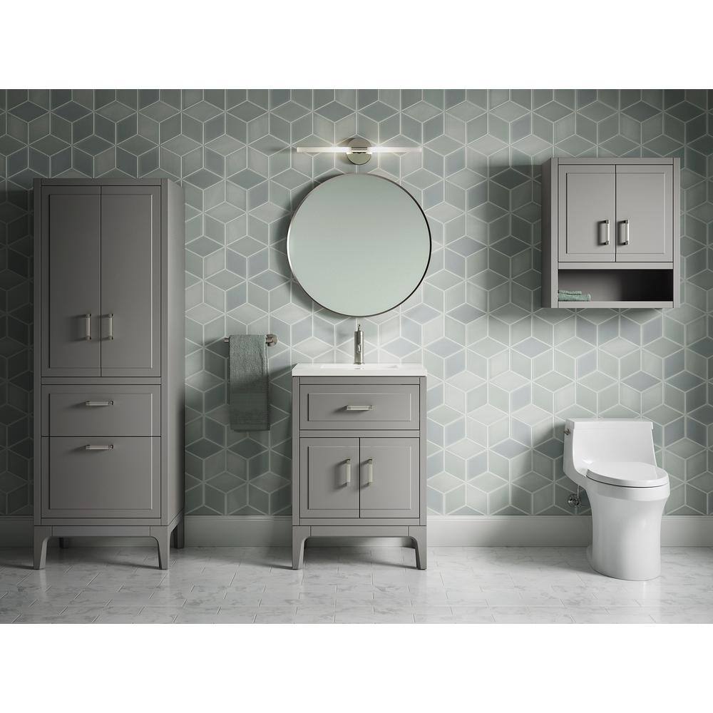 KOHLER Seer 24 in. W Linen Cabinet in Mohair Grey K-33556-ASB-1WT