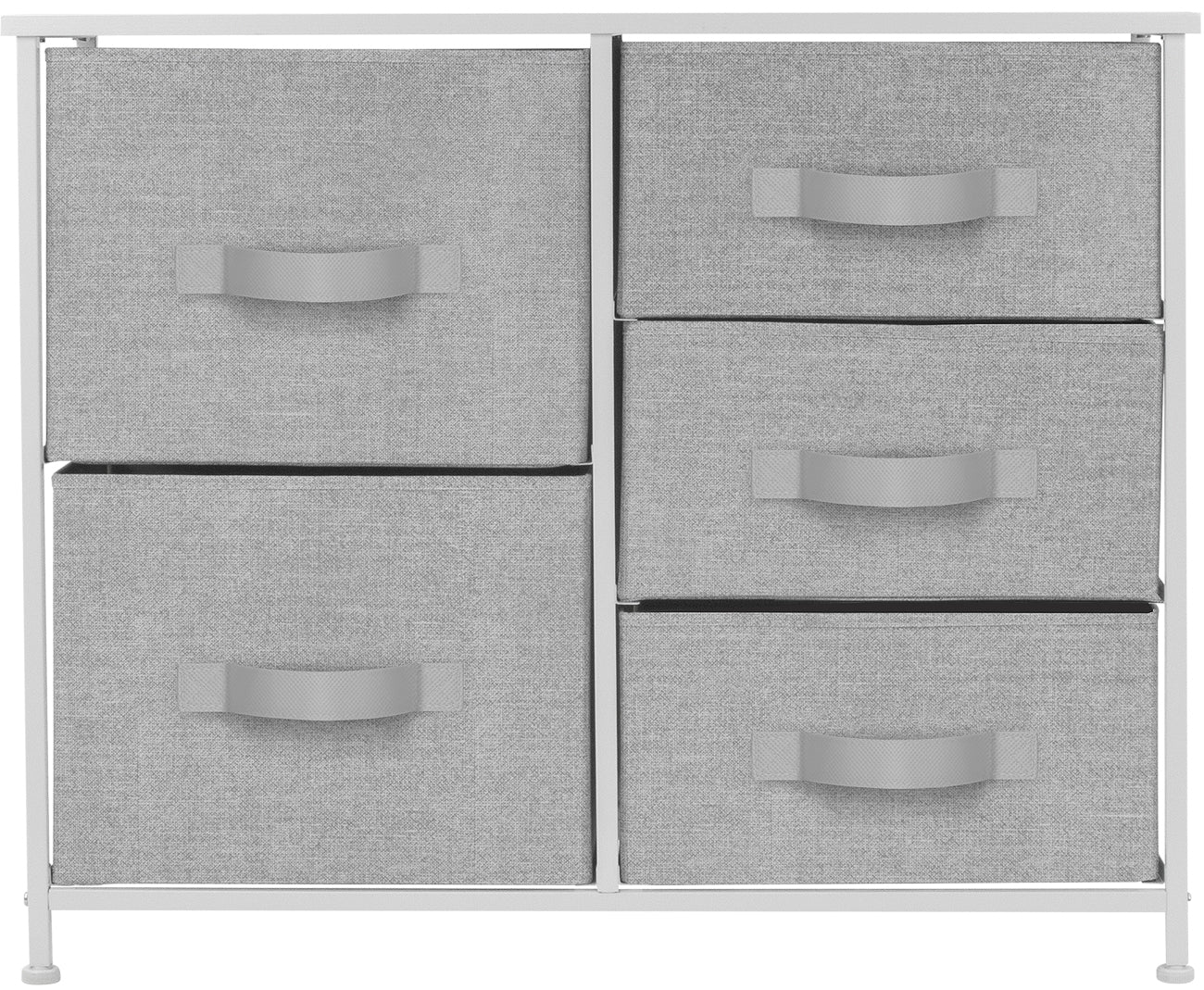 5 Drawers Chest Dresser - White