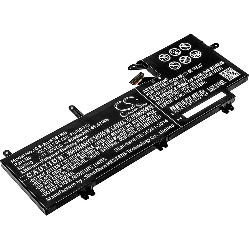 Asus Q535U Q535UD Q535UDBI7T11 UX561UD UX561UD1A Replacement Battery BatteryClerkcom Laptop and Notebook