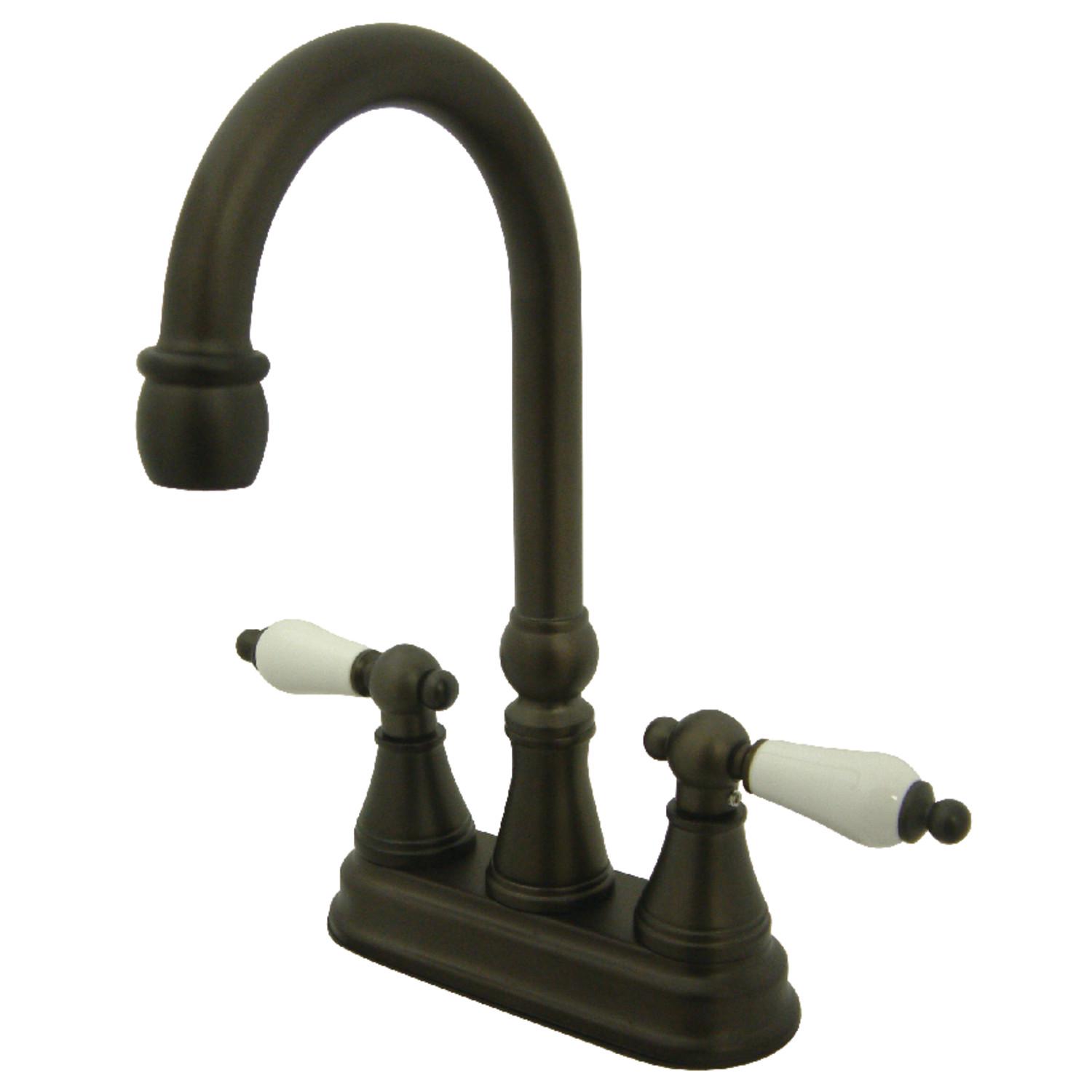 Kingston Brass KS2495PL Bar Faucet， Oil Rubbed Bronze