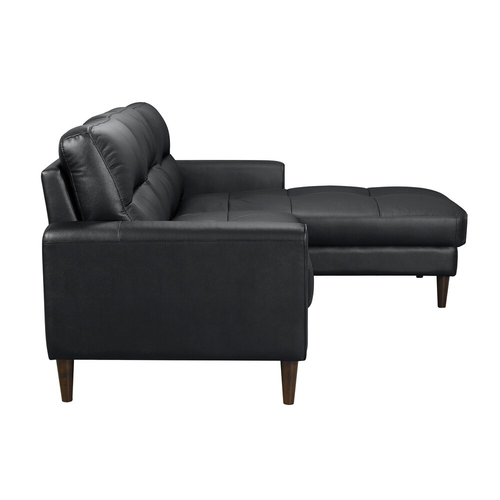 Dakota Leather Match Living Room 2 Piece Sectional with Right Chaise