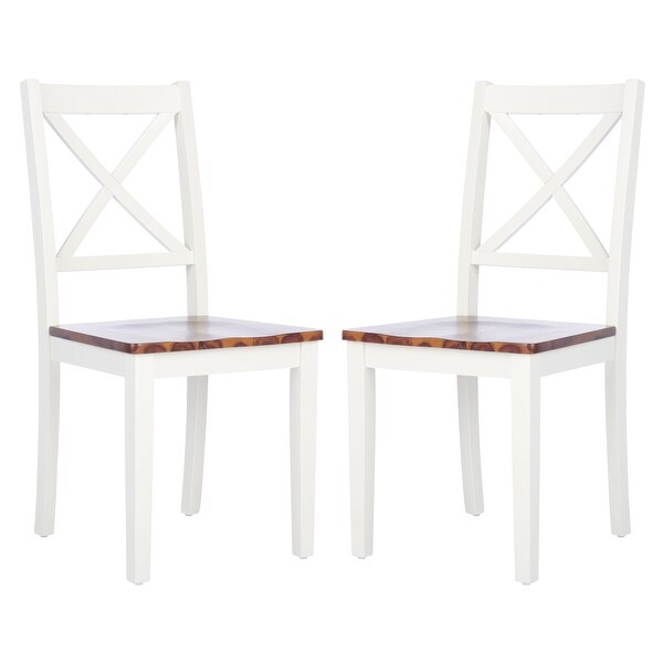 SAFAVIEH Silio Farmhouse X-Back Dining Chair (Set of 2) - 18.4