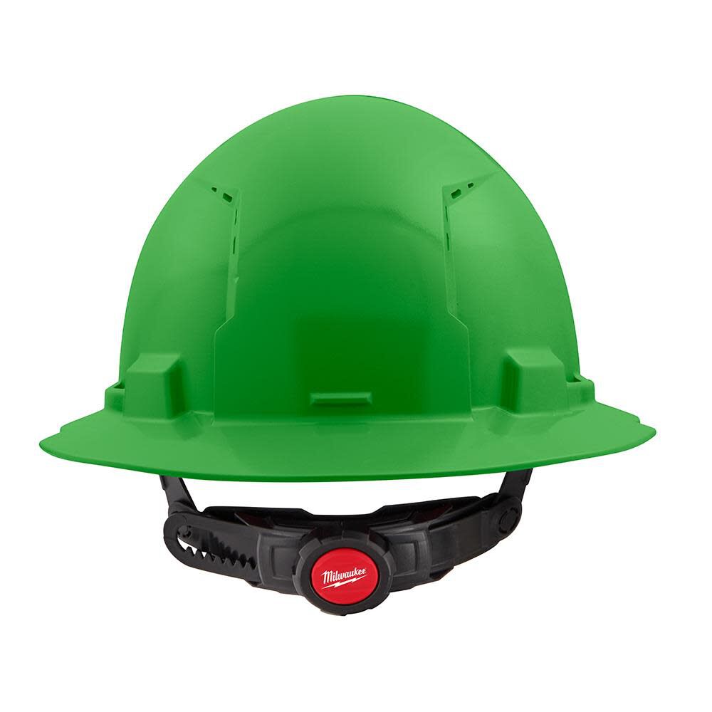 Milwaukee Green Full Brim Vented Hard Hat with 6pt Ratcheting Suspension Type 1 Class C 48-73-1227 from Milwaukee