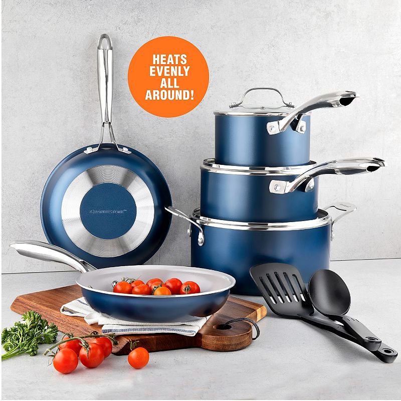 Granitestone Diamond Navy 10-pc. Nonstick Cookware Set