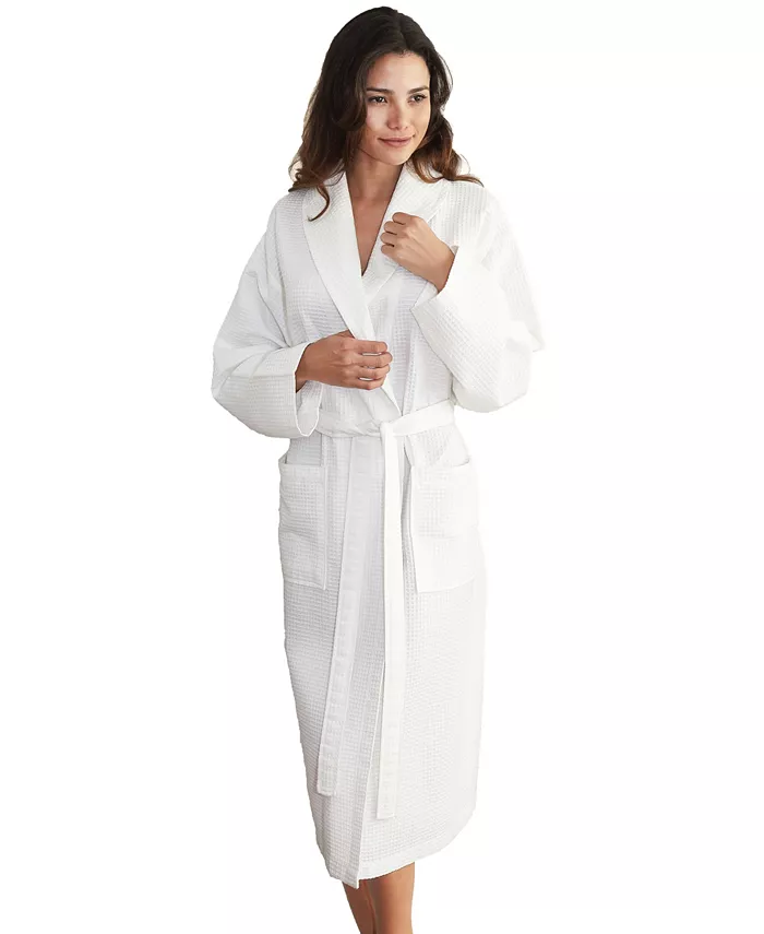 Linum Home Unisex Waffle Weave Bath Robe